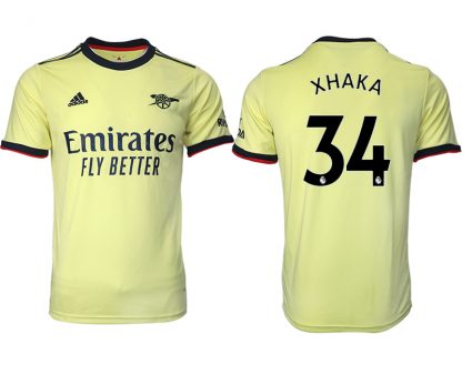 FC Arsenal London Trikot Away 2022 Gelb mit Aufdruck XHAKA 34