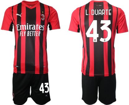 Fußballtrikot AC Milan Léo Duarte Nummer 43 Herren Heim Trikotsatz