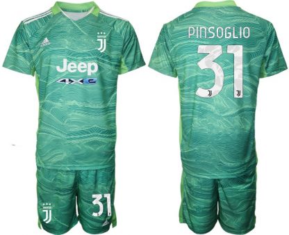 Herren TW-Trikot Juventus Turin Goalie Trikot Set 2022 Grün mit Aufdruck Pinsoglio 31