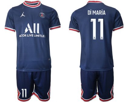 Paris Saint Germain Heimtrikot 2021/22 dunkelblau/weiß mit Aufdruck Di María 11-1