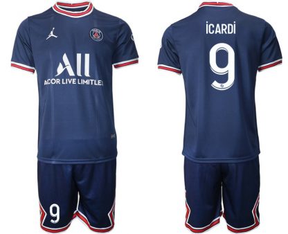 Paris Saint Germain Heimtrikot 2021/22 dunkelblau/weiß mit Aufdruck Icardi 9-1