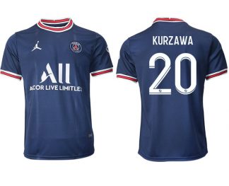 Paris Saint Germain Heimtrikot 2021/22 dunkelblau/weiß mit Aufdruck Kurzawa 20