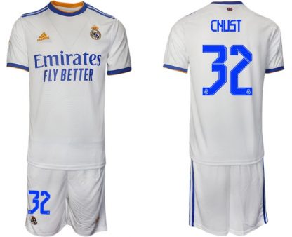 Real Madrid Heimtrikot 2022 weiß blau mit Aufdruck Chust 32-1