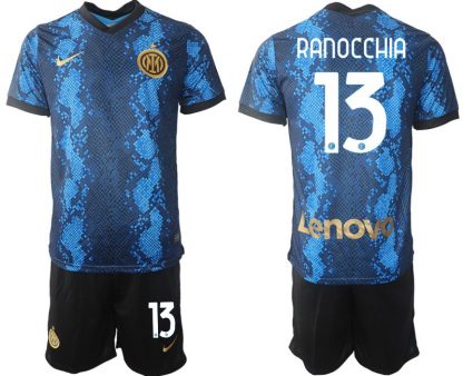 Andrea Ranocchia #13 Inter Mailand Heimtrikot 2022 Trikotsatz Kurzarm + Kurze Hosen