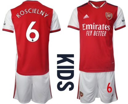 FC Arsenal Heimtrikot 2022 für Kinder weiß/rot mit Koscielny 6 Aufdruck