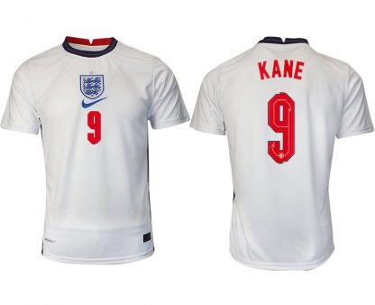 Fußballtrikot Kurzarm England Heimtrikot EM 2022 weiß/blau mit Aufdruck KANE 9