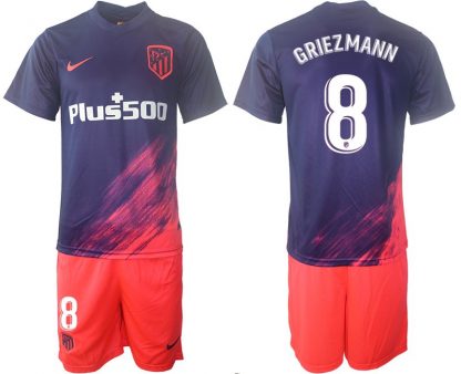 Fußballtrikot Trikotsatz Atlético Madrid 2021/22 Stadium Away dunkelblau/pink