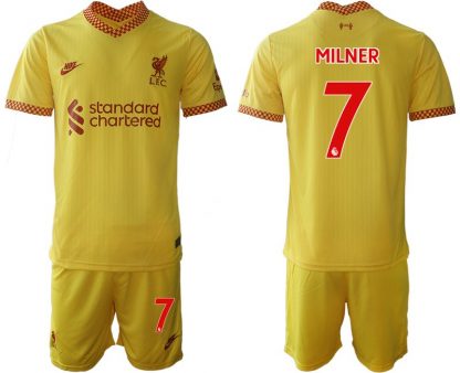 Liverpool FC Stadium Ausweichtrikot 2021/22 gelb-rot Fußball Trikotsatz MILNER 7