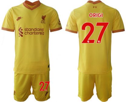 Personalisierbar Trikotsatz Liverpool FC Ausweichtrikot 2021/22 gelb-rot ORIGI 27