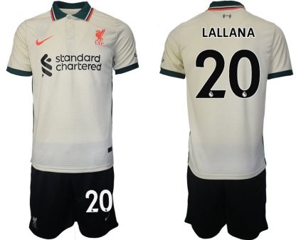 Trikotsatz FC Liverpool Auswärtstrikot Herren 2021/22 beige mit Aufdruck LALLANA 20