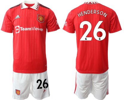 Henderson 26 Manchester United 2022-23 Heimtrikot Herren Trikot + Kurze Hosen