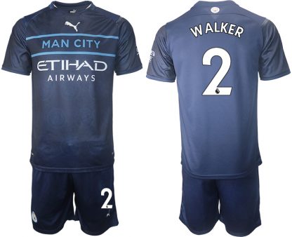 Manchester City 21-22 Drittes Trikot mit Aufdruck WALKER 2