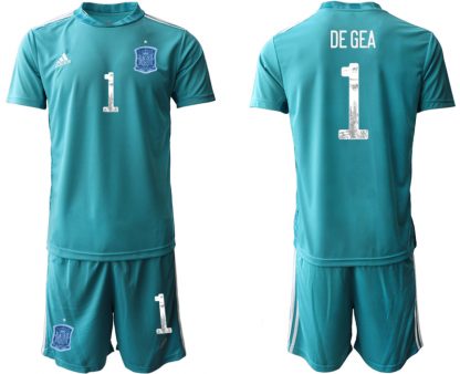 Neue Spanien Trikot Away EM 2021 Blau mit Aufdruck DE GEA 1