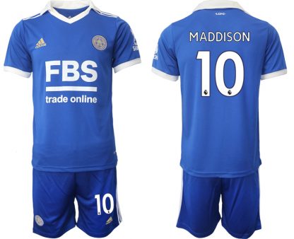 Fußballtrikot für Herren Leicester City 2022-23 Heimtrikot blau weiß Trikotsatz MADDISON 10