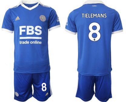 Fussballtrikots Günstig Leicester City 2022-23 Heimtrikot blau weiß Kurzarm + Kurze Hosen TIELEMANS 8