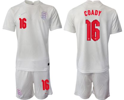 2022 UEFA European England Women’s Euro Heimtrikot Kurzarm mit Aufdruck COADY 16