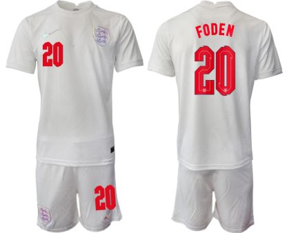 2022 UEFA European England Women’s Euro Heimtrikot Kurzarm mit Aufdruck FODEN 20