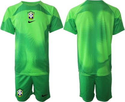 Personalisierbar Brasilien Torwarttrikot 2023 Trikotsatz Kit für Herren