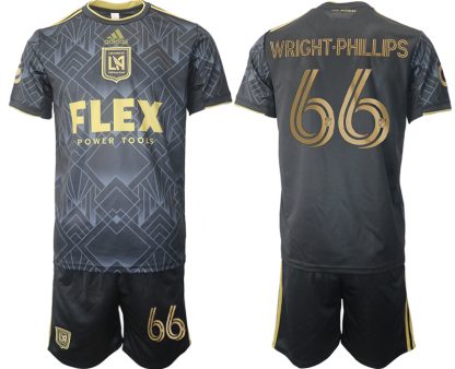 Herren LAFC Los Angeles FC 2022 Heimtrikot schwarz golden mit Aufdruck WRIGHT-PHILLIPS 66