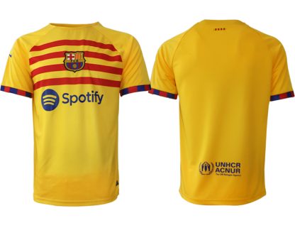 Herren FC Barcelona 22-23 Viertes Trikot Kurzarm Fußballtrikot Selbst Gestalten