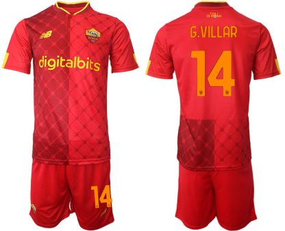 Fußballtrikot Herren Sale AS Roma 22-23 Heimtrikot Trikotsatz G.VILLAR 14