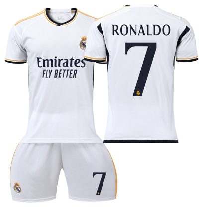 Kinder Heimtrikot Real Madrid 23-24 Fußballtrikot Trikotsatz RONALDO 7