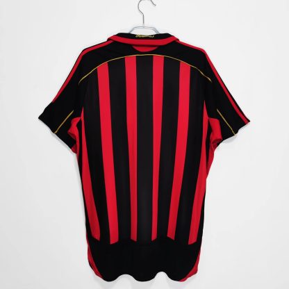 Herren AC Milan 2006/07 Kurzarm rot schwarz Retro Fußballtrikots-1