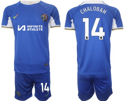 Herren Fußballtrikots Set Chelsea 2023-24 weiß blau Heimtrikot Trevoh Chalobah 14