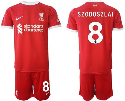 Herren Set Liverpool FC Heimtrikot 2023-24 rot Fußballtrikots Dominik Szoboszlai 8