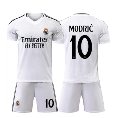 Günstige Real Madrid 2024-25 Heimtrikot weiß Günstige Fußball trikotsatz Luka Modric 10