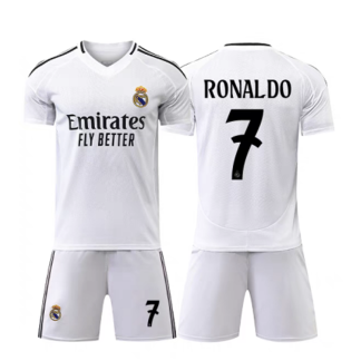 Günstige Real Madrid 2024-25 Heimtrikot weiß Günstige Fußball trikotsatz mit Aufdruck Ronaldo 7