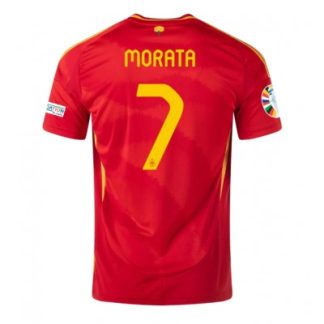 Bestseller Fußballtrikot Spanien Auswärts Trikotsatzt EM 2024 Alvaro Morata 7