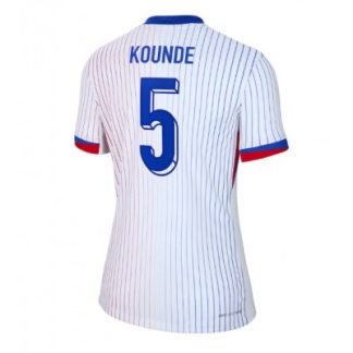 Billig Damen Frankreichs Trikots für die Europameisterschaft 2024 Auswärtstrikot Jules Kounde 5