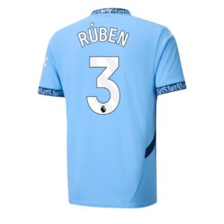 Günstige Fußballtrikot Outlet Herren Manchester City Heimtrikot 2024-25 Blau Kurzarm Ruben Dias 3