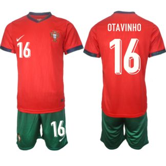Neuen Fußballtrikots Billig Kaufen Portugal Trikot EM 2024 Heimtrikot trikotsatz Otavinho 16