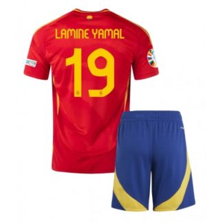Neuen Fußballtrikots Kinder Spanien EM 2024 Heimtrikotsatz Lamine Yamal 19