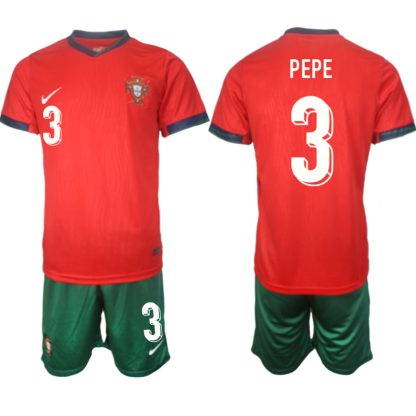 neues billige trikotsaetze portugal trikot em 2024 heimtrikot rot bestellen mit aufdruck pepe 3