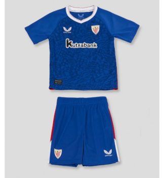 Neues Fußballtrikot Kinder Sale Athletic Bilbao Auswärtstrikot 2024-25 blau trikotsatz