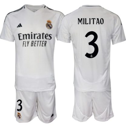 Fußballtrikots Herren Real Madrid 2024-25 Heimtrikot trikotsatz Eder Militao 3