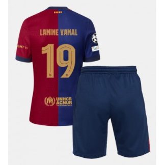 Günstig Fußball-Club-Trikots für Kinder FC Barcelona 2024-25 Heimtrikot Lamine Yamal 19