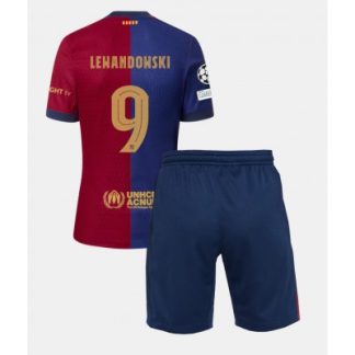 Günstig Fußballtrikots Kaufen Kinder FC Barcelona 2024-25 Heimtrikot Robert Lewandowski 9