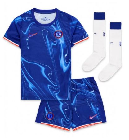 Günstige Chelsea Kinder Set Heimtrikot 2024-25 mit Aufdruck Christopher Nkunku 18