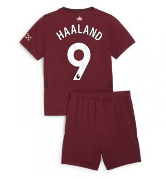 Günstige Kinder Fußball Trikot Manchester City 2024-25 Ausweich Trikotsatz Erling Haaland 9