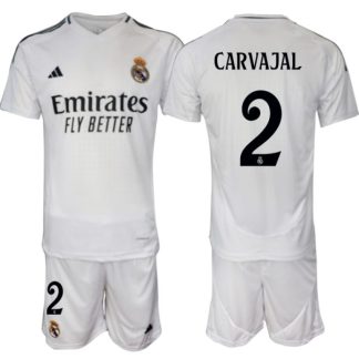 Neuen Herren Fußballtrikots Set Real Madrid 2024-25 Heimtrikot mit Aufdruck Daniel Carvajal 2