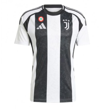 Neuen Juventus Heimtrikot 2024-25 schwarz weiß Fussballtrikots Dusan Vlahovic 9