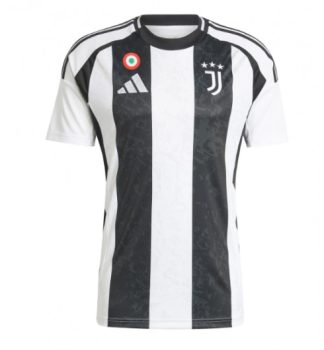 Neuen Juventus Heimtrikot 2024-25 schwarz weiß Fussballtrikots für Herren