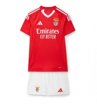 Neuen Kinderheim Trikot Benfica Heimtrikot 2024-25 rot Kurzarm + weiß Kurze Hosen