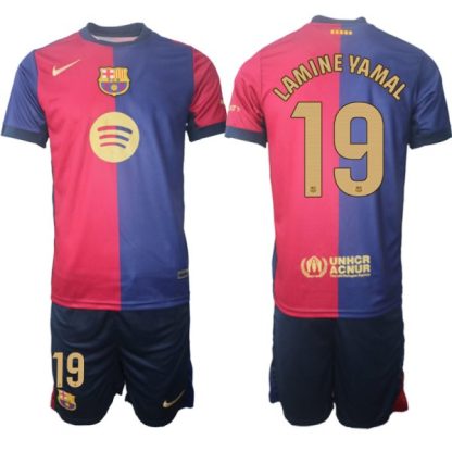 Bestseller Billige trikotsätze FC Barcelona 2024-25 Heimtrikot Lamine Yamal 19