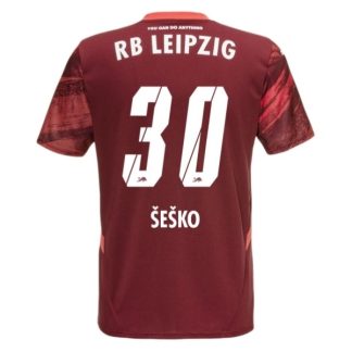 Billige RB Leipzig Auswärts Trikotsatz 2024-25 Rot Fußballtrikots Benjamin Sesko 30