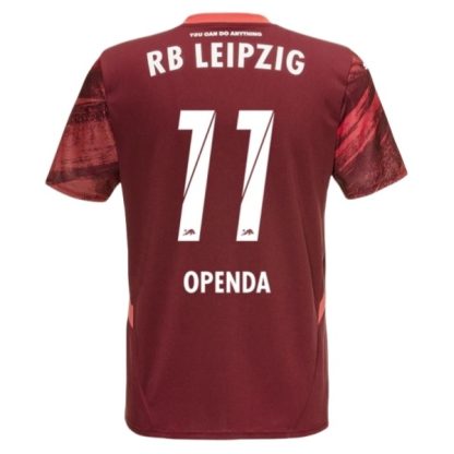 Billige RB Leipzig Auswärts Trikotsatz 2024-25 Rot Fußballtrikots mit Aufdruck Openda 11